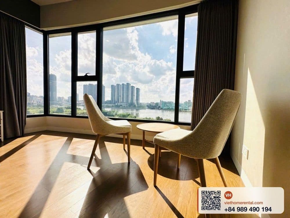Căn hộ 4 phòng ngủ 186m2 view sông cho thuê tại Thủ Thiêm, Q2 - Main view