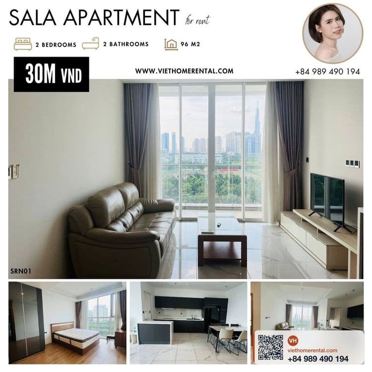 Cho Thuê Căn Hộ 2 Phòng Ngủ 96m2 Đầy Đủ Nội Thất Tại Sarina Thủ Thiêm Q2 - 30 Triệu/Tháng - Photo 2