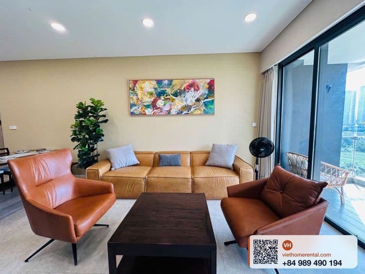 Căn hộ 4 phòng ngủ 186m2 view sông cho thuê tại Thủ Thiêm, Q2 - Photo 3