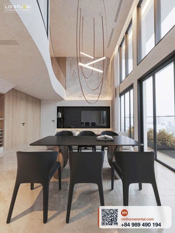 Cho Thuê Loft Penthouse 3PN Metropole The Crest 160m² 7000USD - Photo 5